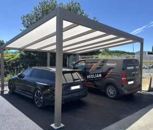 Carport aluminium classique et Photovoltaïque