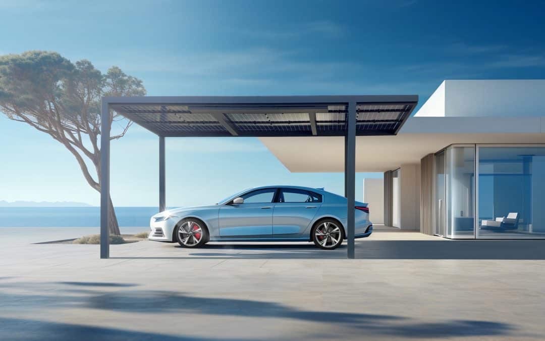Carport aluminium classique et Photovoltaïque