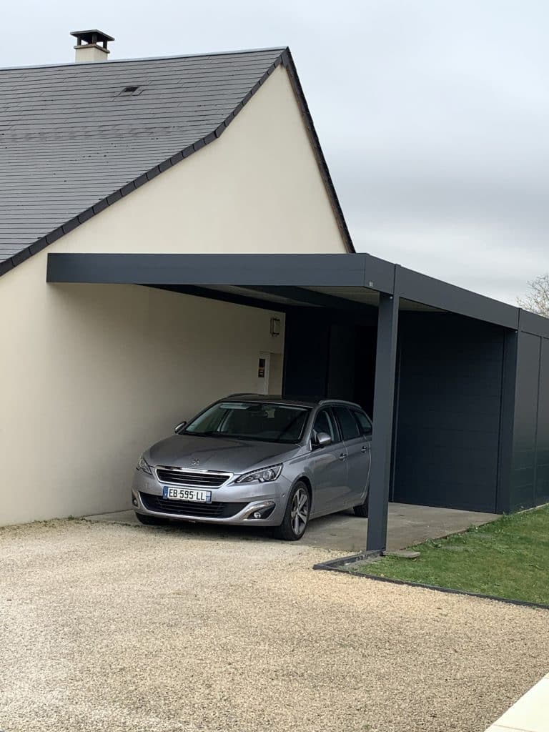carport adossé 1 pente 9